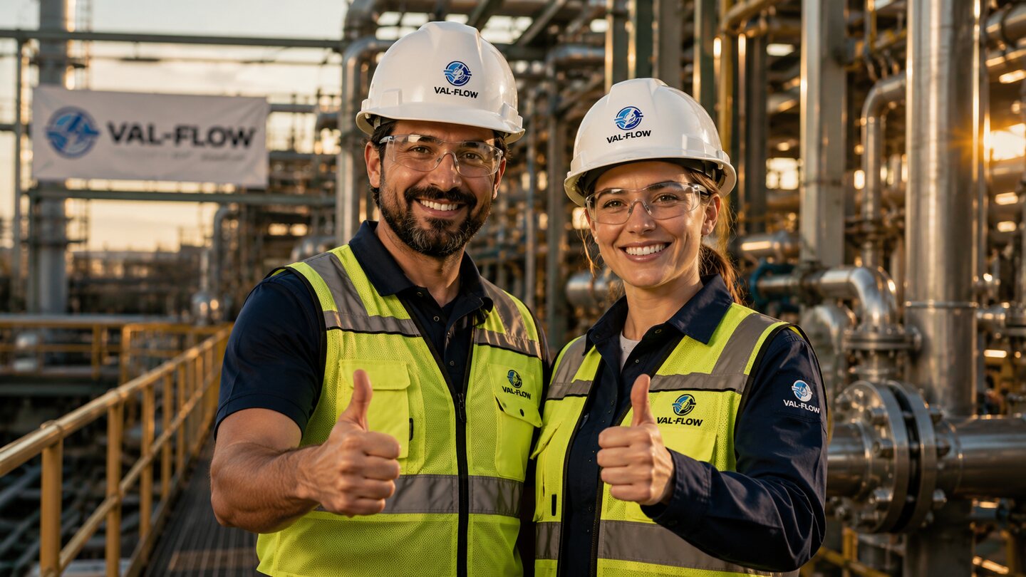 Representative field support professionals at an industrial facility