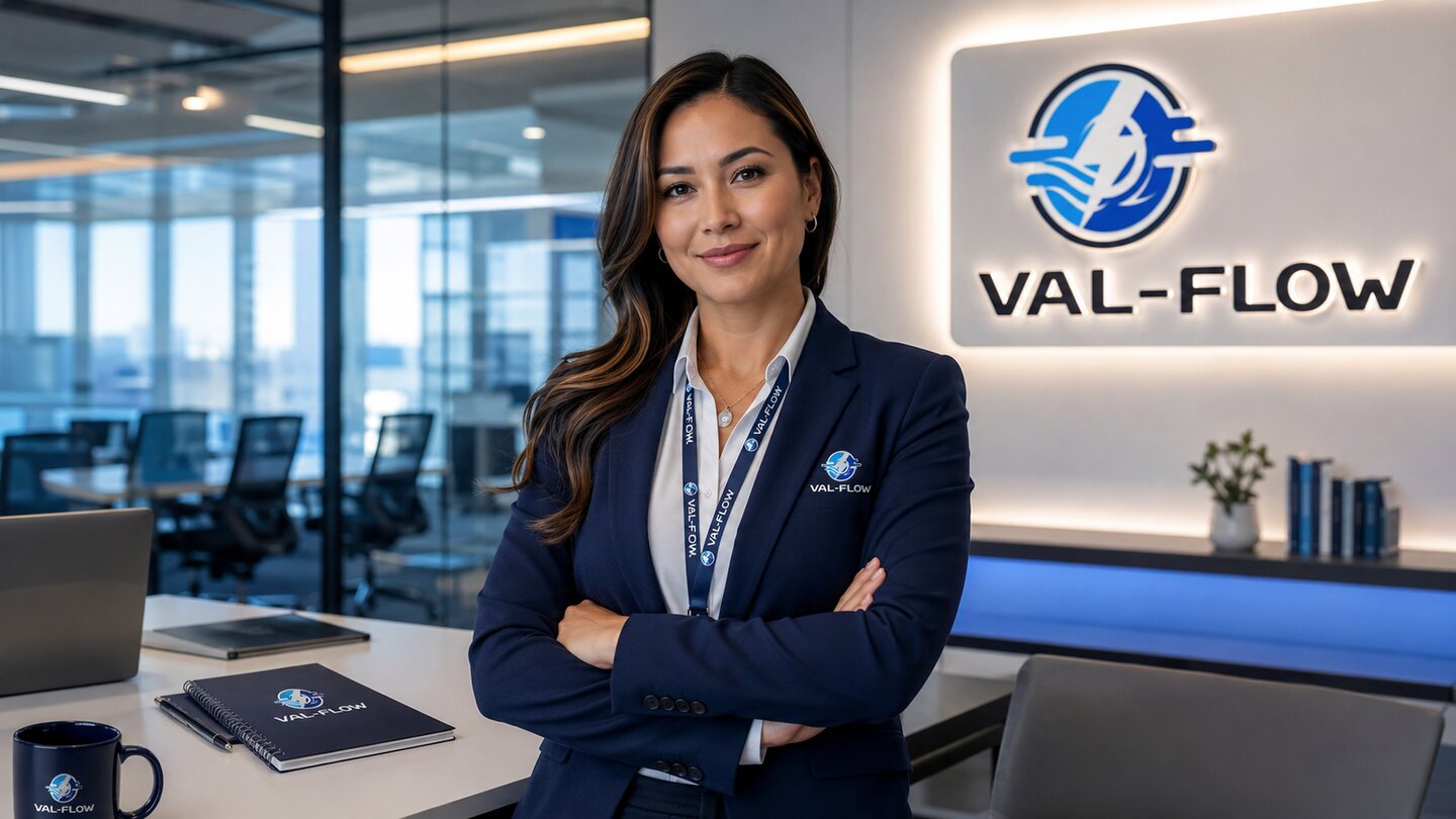 Representative professional in a VAL-FLOW workplace setting
